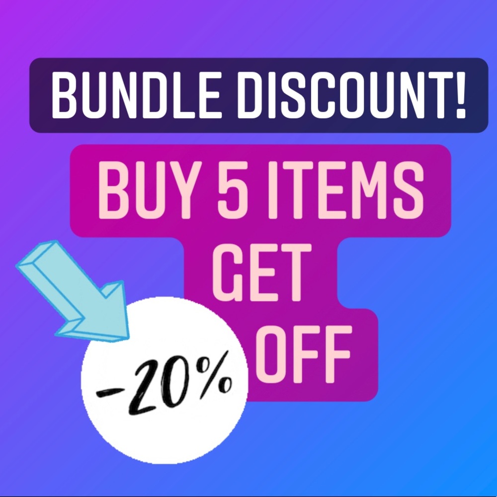 Buy 5 items and get 20% OFF!!!!!!!